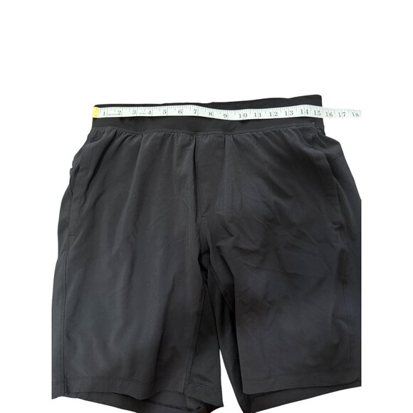 Lululemon Mens T.H.E. Short Lined Stretch 9" Black Zip-Pocket Size L - Picture 4 of 6